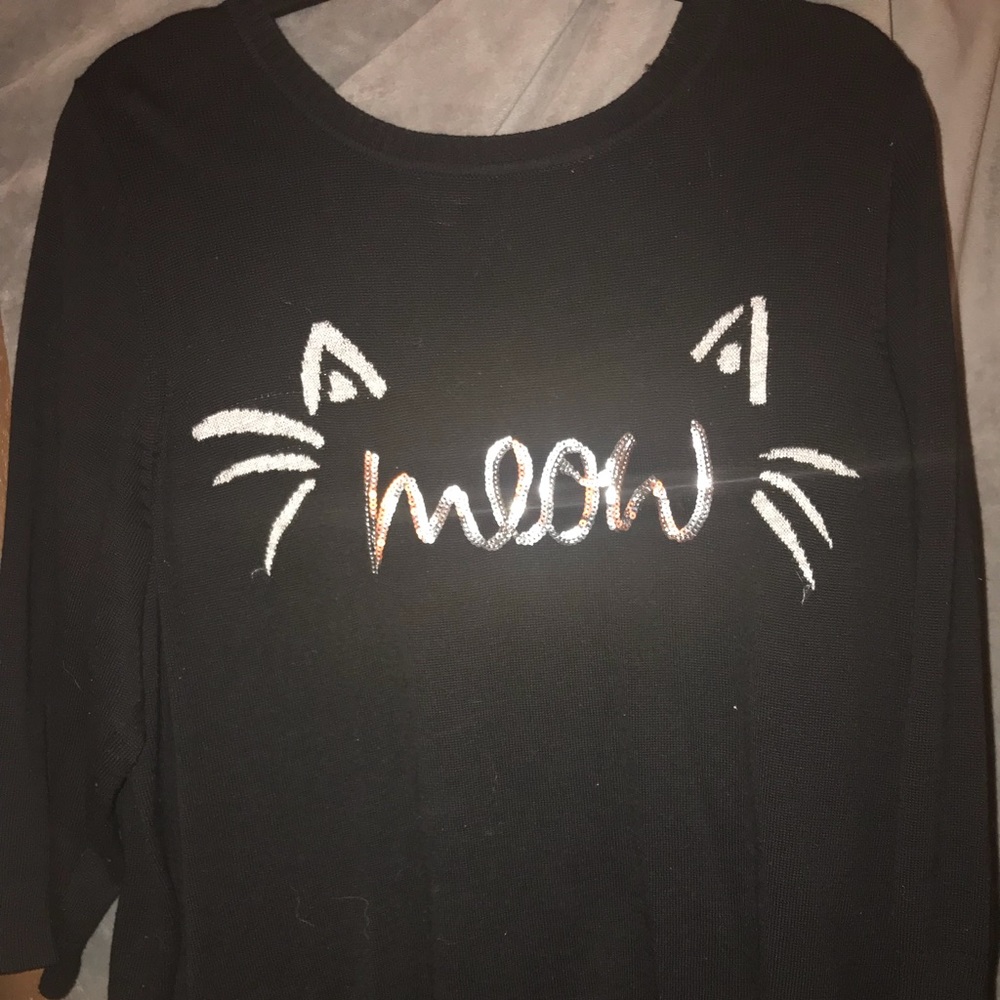 Black cat sweater